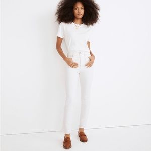 Madewell The Petite High-Rise Perfect Vintage Jean in Tile White Size 32